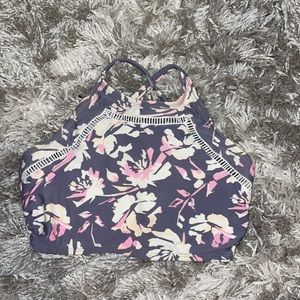 Grey x- small bikini high neck top with flower print from target!!